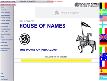 Tablet Screenshot of houseofnames.ie